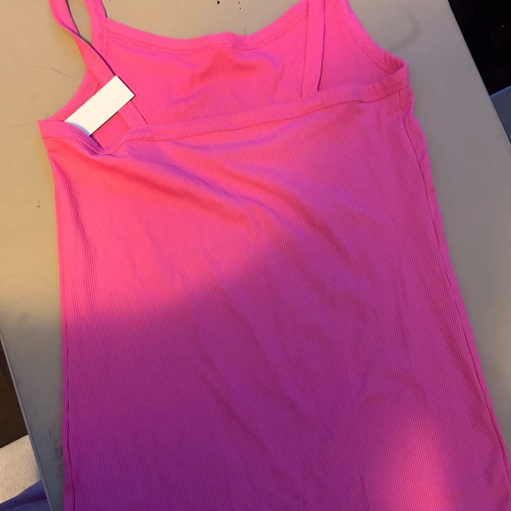 Pink Ribbed Tank Top - Picture 2 of 2